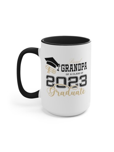 "Proud Grandpa 2023" #1 - Two-Tone Coffee Mug 15oz