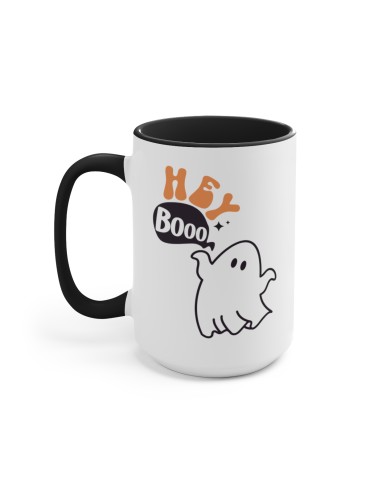 "Hey Boo" - Two-Tone Coffee Mug 15oz