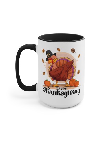 "Happy Thanksgiving" #6 - Two-Tone Coffee Mug 15oz