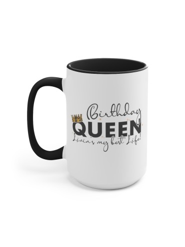 "Birthday Queen" #2 - Two-Tone Coffee Mug 15oz