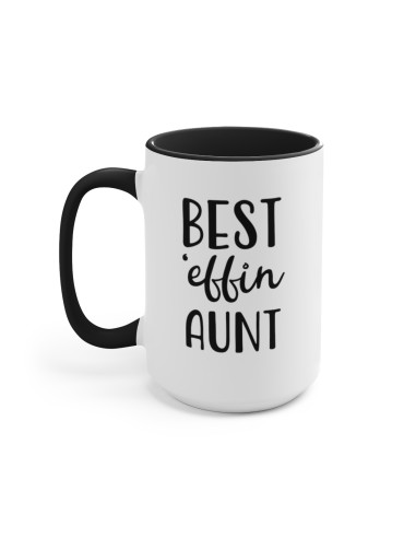 "Best Effin Aunt" - Two-Tone Coffee Mug 15oz