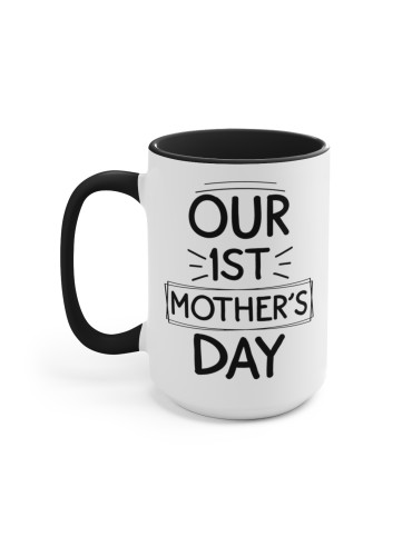 "Our 1st Mothers Day" #2 - Two-Tone Coffee Mug 15oz