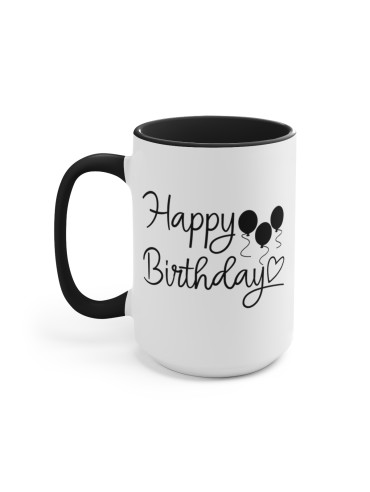 "Happy Birthday" #1 - Two-Tone Coffee Mug 15oz