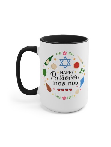 "Happy Passover" #4 - Two-Tone Coffee Mug 15oz