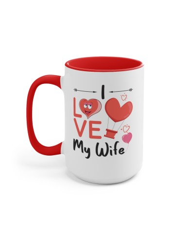 "I Love My Wife" #1 - Two-Tone Coffee Mug 15oz