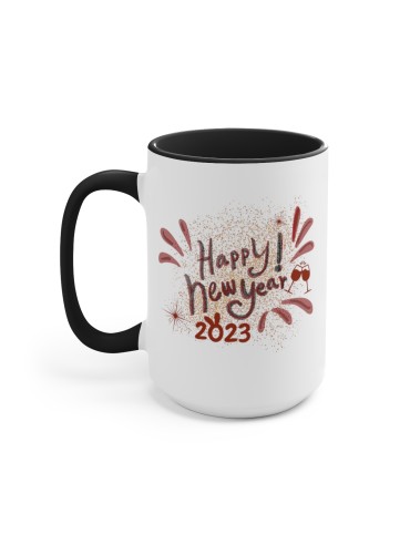 "Happy New Year" #3 - Two-Tone Coffee Mug 15oz