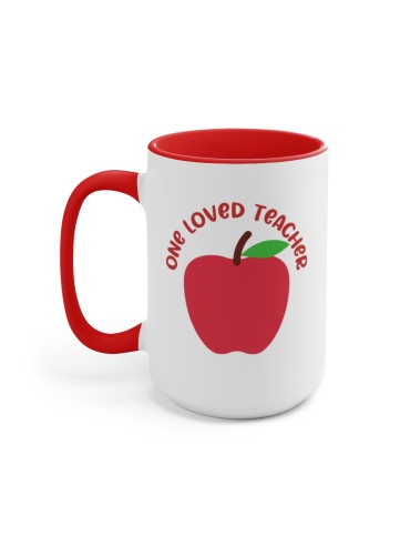 "One Loved Teacher" - Two-Tone Coffee Mug 15oz