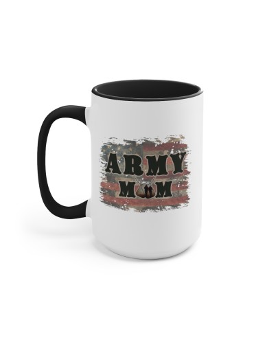 "Army Mom" #3 - Two-Tone Coffee Mug 15oz