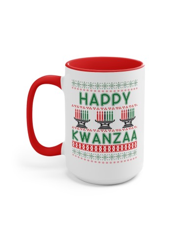 "Happy Kwanzaa" #5 - Two-Tone Coffee Mug 15oz