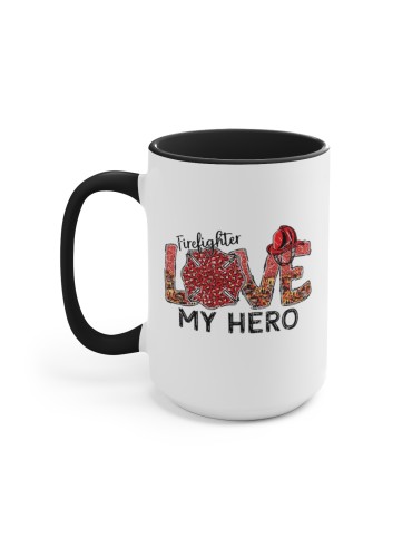 "Love My Hero" - Two-Tone Coffee Mug 15oz