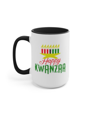 "Happy Kwanzaa" #4 - Two-Tone Coffee Mug 15oz