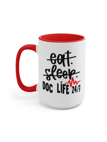 "Eat Sleep Doc Life" #2 - Two-Tone Coffee Mug 15oz