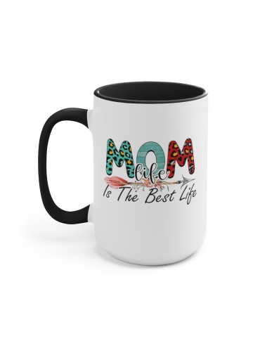 "Mom Life Best Life" #1 - Two-Tone Coffee Mug 15oz