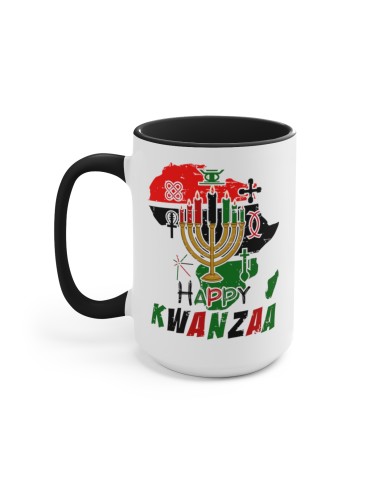 "Happy Kwanzaa" #1 - Two-Tone Coffee Mug 15oz