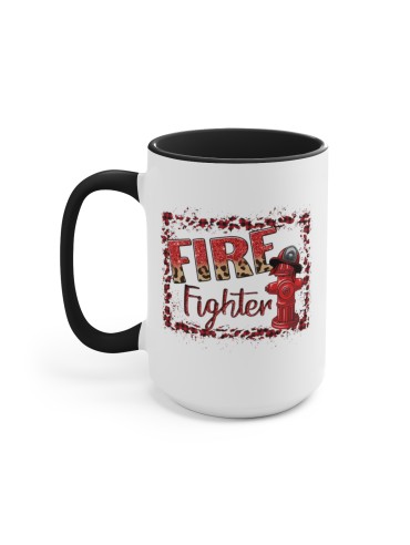 "Fire Fighter" #1 - Two-Tone Coffee Mug 15oz