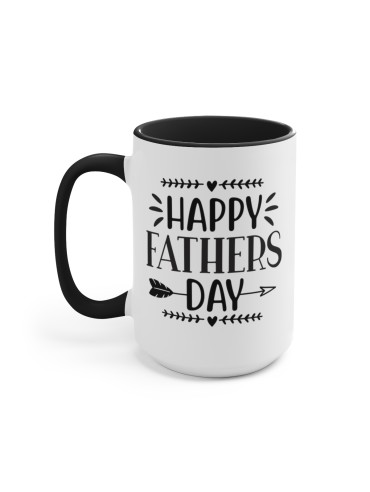 "Happy Father's Day" #1 - Two-Tone Coffee Mug 15oz