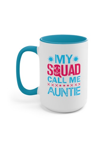 "My Squad Call Me Auntie" - Two-Tone Coffee Mug 15oz