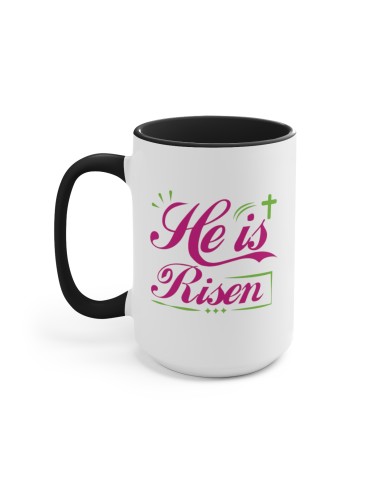 "He Is Risen" #2 - Two-Tone Coffee Mug 15oz