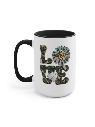 (Army) "Love" #1 - Two-Tone Coffee Mug 15oz