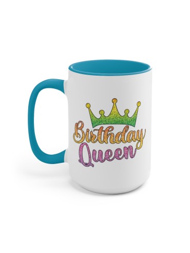 "Birthday Queen" #1 - Two-Tone Coffee Mug 15oz