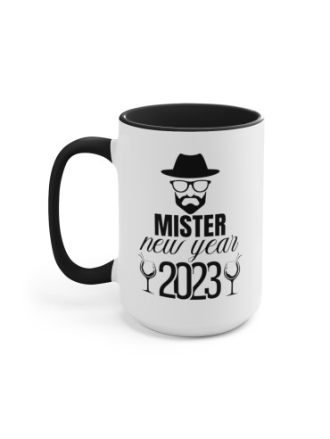 "Mister New Year" #5 - Two-Tone Coffee Mug 15oz