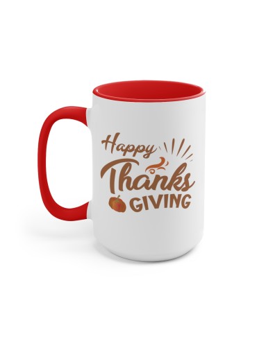 "Happy Thanksgiving" #2 - Two-Tone Coffee Mug 15oz