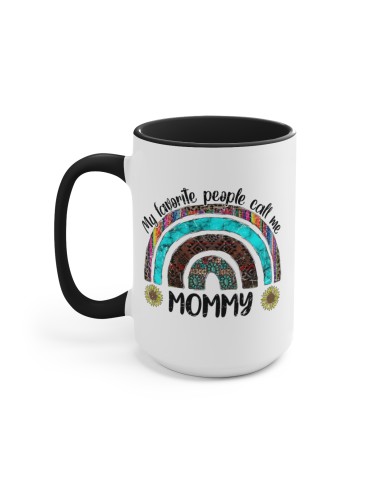 "My Favorite People Call Me Mommy" #1 - Two-Tone Coffee Mug 15oz