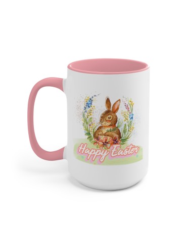 "Happy Easter" #1 - Two-Tone Coffee Mug 15oz