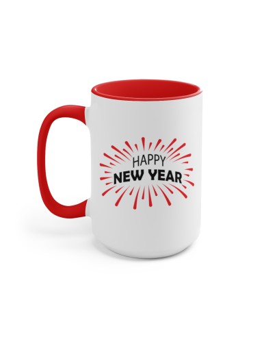 "Happy New Year" #9 - Two-Tone Coffee Mug 15oz