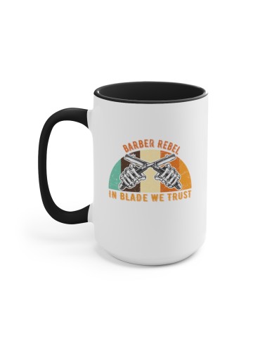 "Barber Rebel" #1 - Two-Tone Coffee Mug 15oz