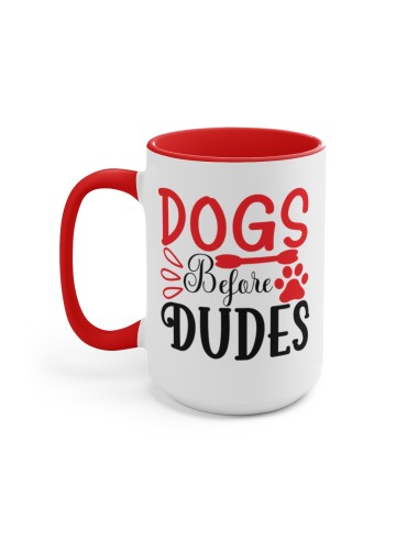 "Dogs Before Dudes" #1 - Two-Tone Coffee Mug 15oz