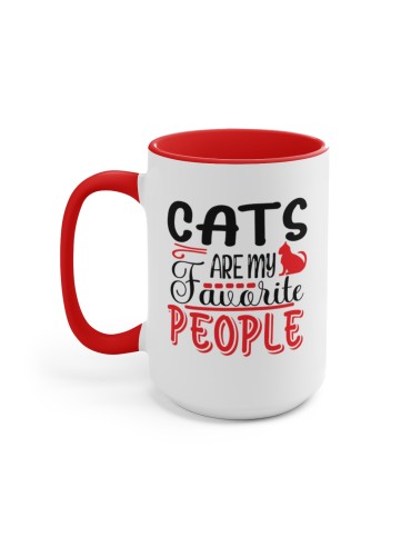 "Cats Are My Favorite People" #1 - Two-Tone Coffee Mug 15oz