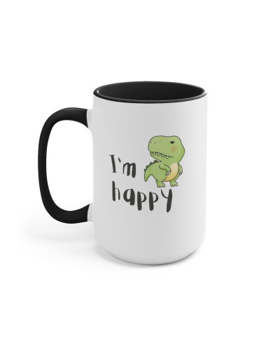 "I'm Happy" - Two-Tone Coffee Mug 15oz