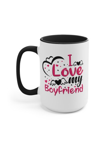 "I Love My Boyfriend" #1 - Two-Tone Coffee Mug 15oz