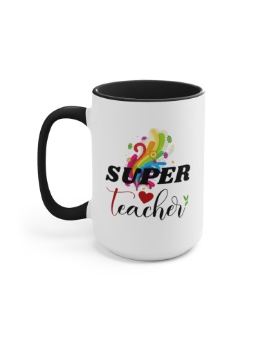 "Super Teacher" #2 - Two-Tone Coffee Mug 15oz