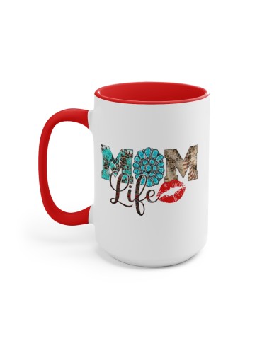 "Mom Life" #2 - Two-Tone Coffee Mug 15oz