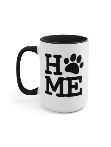 "Home" Paw Print #1 - Two-Tone Coffee Mug 15oz