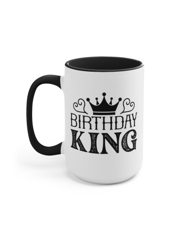 "Birthday King" #1 - Two-Tone Coffee Mug 15oz