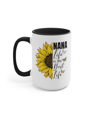 "Nana Life Is The Best Life" - Two-Tone Coffee Mug 15oz