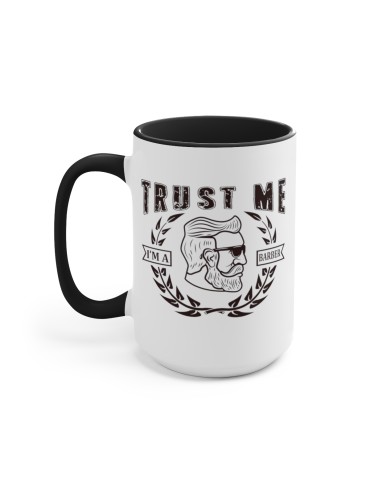 "Trust Me I'm A Barber" #1 - Two-Tone Coffee Mug 15oz