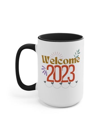 "Welcome 2023" #6 - Two-Tone Coffee Mug 15oz