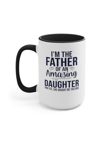 "Father Of Amazing Daughter" - Two-Tone Coffee Mug 15oz