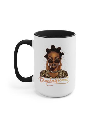 "Blacknificent" - Two-Tone Coffee Mug 15oz