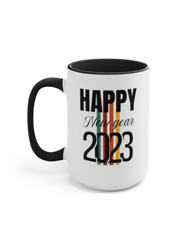 "Happy New Year" #4 - Two-Tone Coffee Mug 15oz