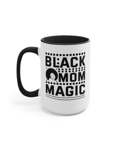 "Black Mom Magic" #1 - Two-Tone Coffee Mug 15oz