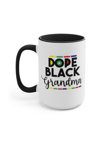 "Dope Black Grandma" - Two-Tone Coffee Mug 15oz