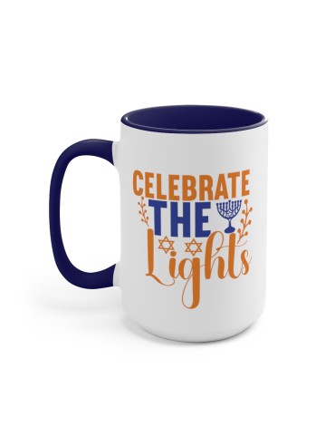 "Celebrate The Lights" #1 - Two-Tone Coffee Mug 15oz