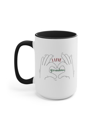 "I Love Grandma" #1 - Two-Tone Coffee Mug 15oz