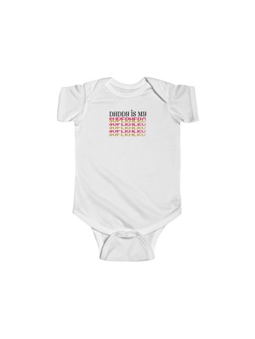 "Daddy Is My Superhero" - Infant Fine Jersey Bodysuit