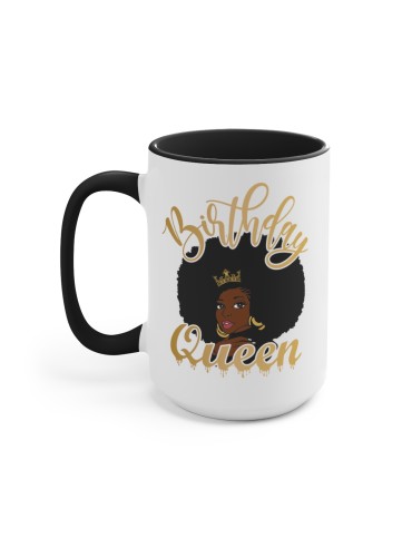 "Birthday Queen" #3 - Two-Tone Coffee Mug 15oz